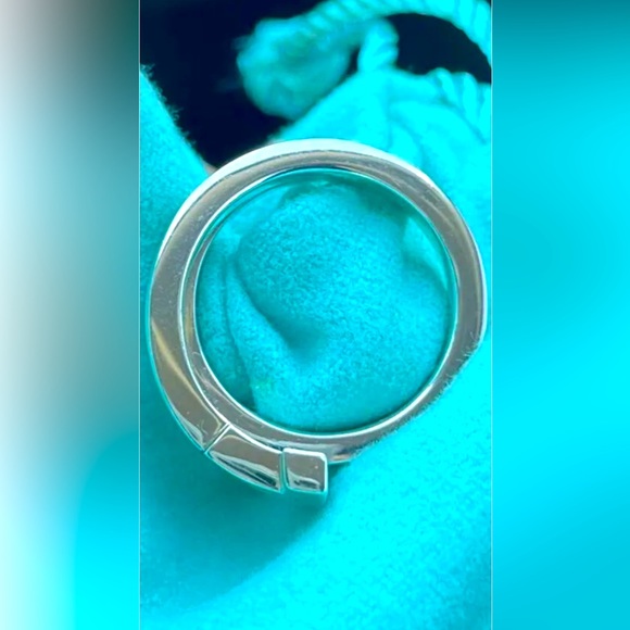 Tiffany & Co. Authentic Sterling Silver T Wrap Ring Size 6 w/ All Packaging NEW - Picture 3 of 4